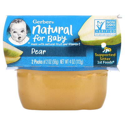 

Gerber Natural for Baby с грушей для первых продуктов питания 8–2 пакетика по 56 г (2 унции)