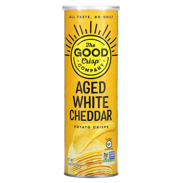 The Good Crisp Company, ポテトチップス、熟成ホワイトチェダー、160g（5.6オンス）