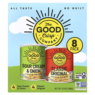 Product Image for The Good Crisp Company, Potato Crisps, Variety Pack, 8 Count, 1.6 oz (45 g) Each