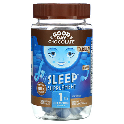 

Good Day Chocolate Sleep Supplement For Adults 80 Candy Coated Pieces