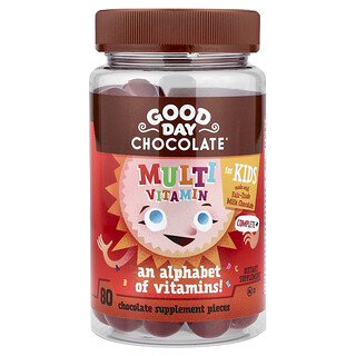 Good Day Chocolate, Multivitamin for Kids, Chocolate, 80 Pieces