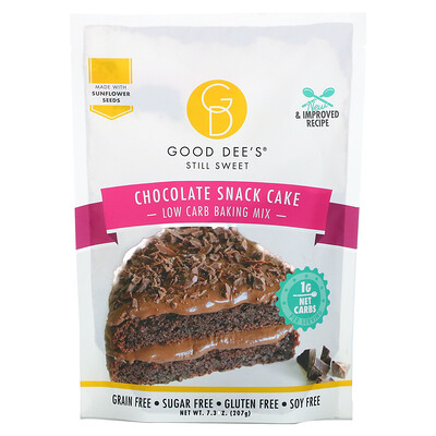Купить Good Dee's Низкоуглеводная смесь для выпечки, шоколадный торт, 207 г (7, 3 унции)