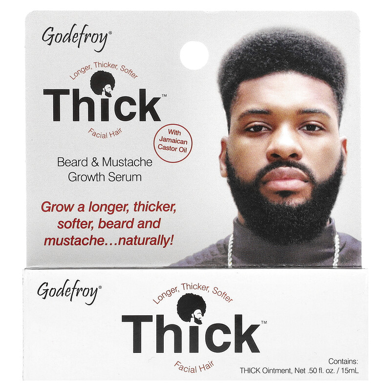 Thick（シック）、顎ひげ＆口ひげ用美容液、15ml（0.5液量オンス）