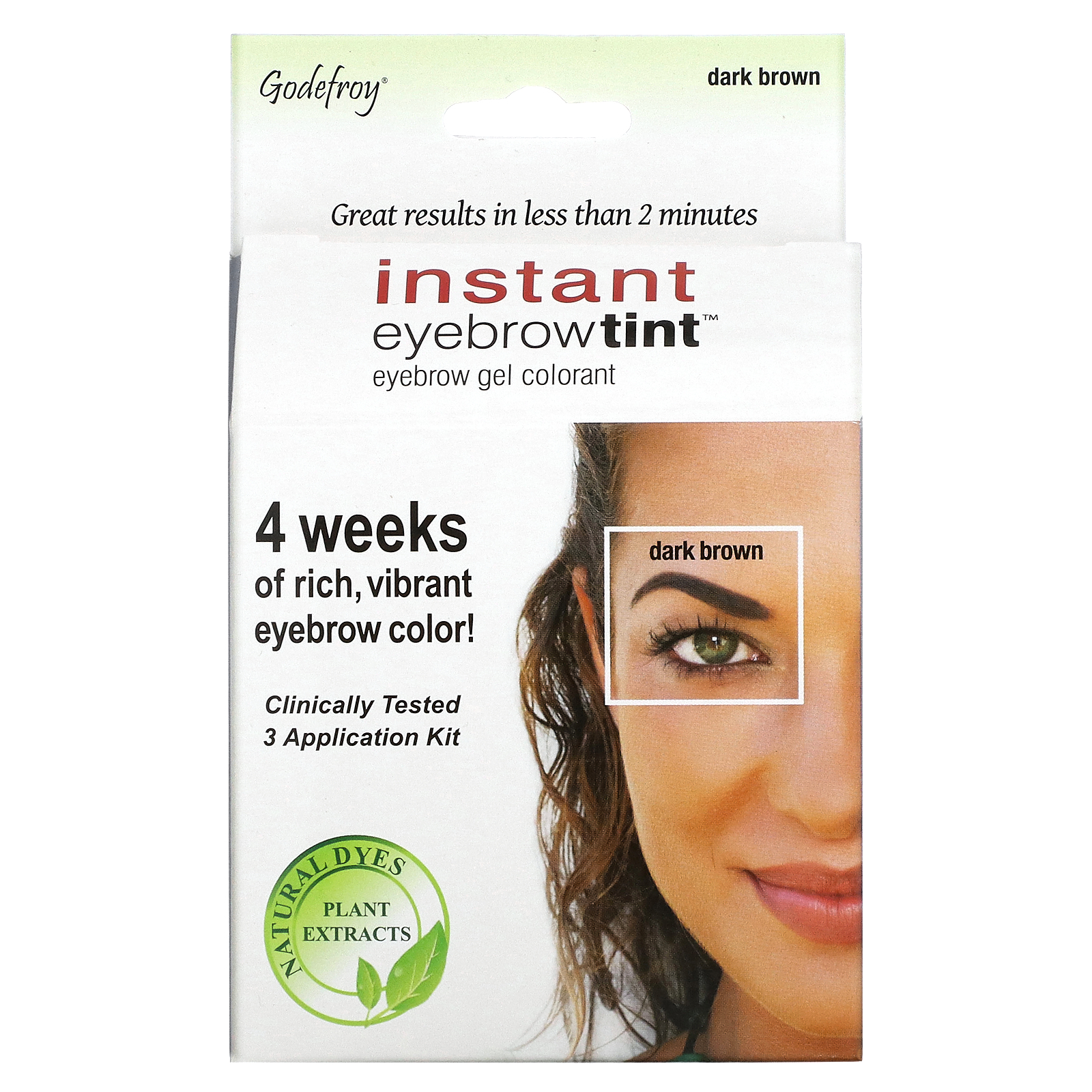 Godefroy Instant Eyebrow Tint Dark Brown 3 Application Kit   21 