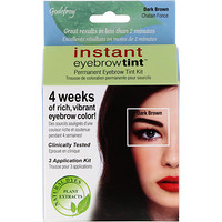 Instant Eyebrow Tint, Permanent Eyebrow Tint Kit, Dark Brown, 3 Application Kit - изображение