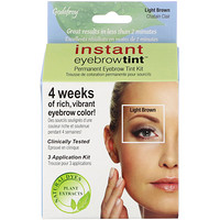 Instant Eyebrow Tint, Permanent Eyebrow Tint Kit, Light Brown, 3 Application Kit - изображение