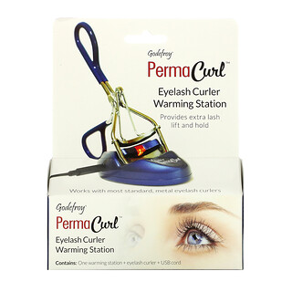 Godefroy, PermaCurl 睫毛夾加熱器，加熱底座（一個） + 睫毛夾 + USB 充電線
