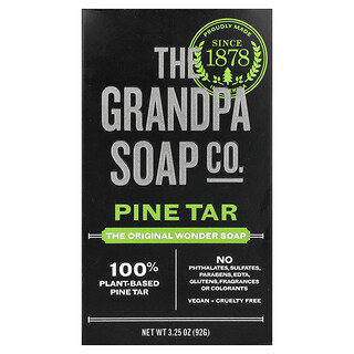 The Grandpa Soap Co., Wonder Soap, Alquitrán de pino, 92 g (3,25 oz)
