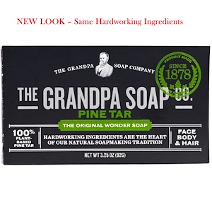 Grandpa's, Мыло для лица, тела и волос, сосновая смола, 92 г (3,25 унции)