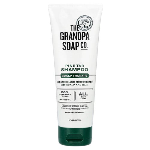 The Grandpa Soap Co., Pine Tar Shampoo, Kiefernteer-Shampoo, Kopfhauttherapie, 237 ml (8 fl. oz.)