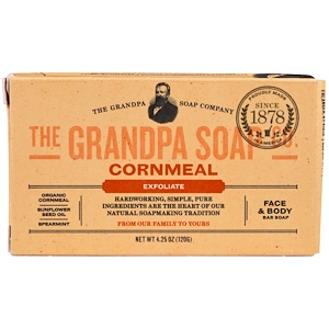 Отзывы о Грэндпа, Face & Body Bar Soap, Exfoliate, Cornmeal, 4.25 oz (120 g)