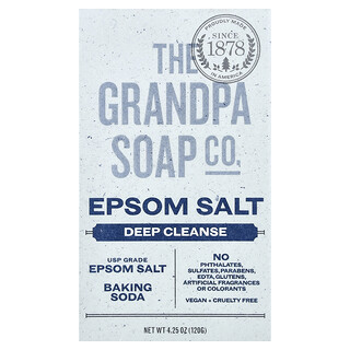 The Grandpa Soap Co., Bar Soap, Face & Body, Epsom Salt, 4.25 oz (120 g)