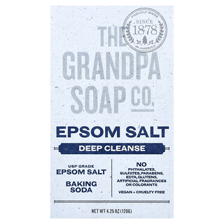 The Grandpa Soap Co., Bar Soap, Seife für Gesicht und Körper, Bittersalz, 120 g (4,25 oz.)