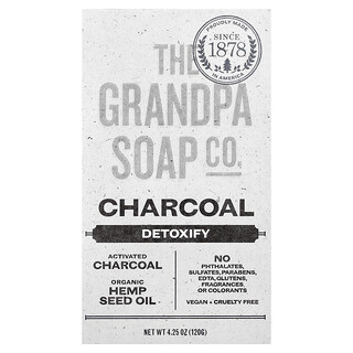 The Grandpa Soap Co., 바 비누, 숯, 120g(4.25oz)