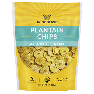 Good Sense, Bocadillos de plátano macho, Con sal marina, 340 g (12 oz)