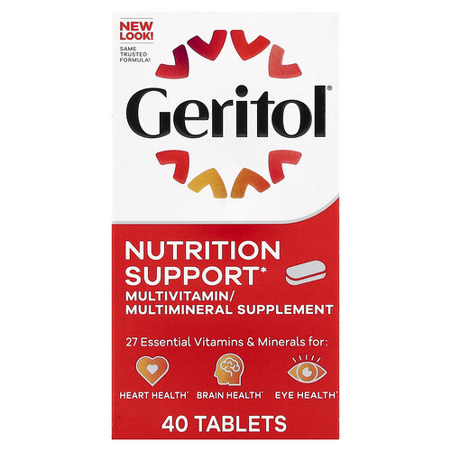 Geritol, Multivitamin/Multimineral Supplement, Multivitamin-/Multimineralien-Ergänzungsmittel, 40 Tabletten