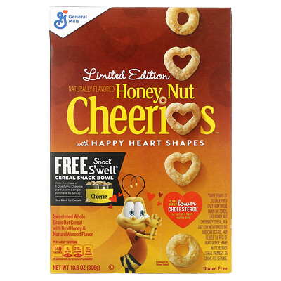 General Mills Cheerios с орехами и медом, 10,8 унции (306 г)