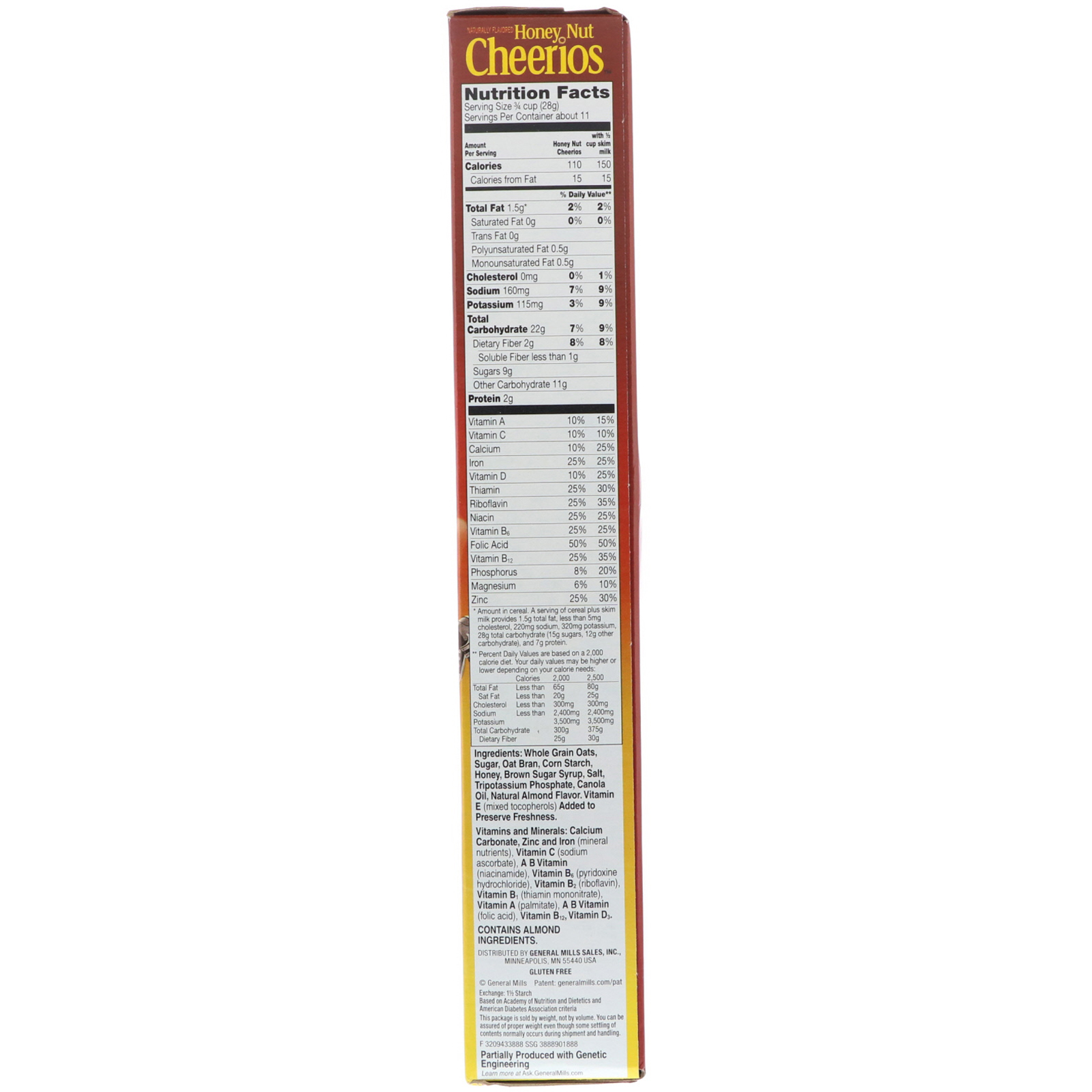 Honey Nut Cheerios Nutrition Facts Panel Besto Blog