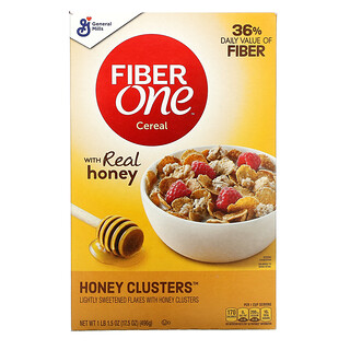 General Mills, Fiber One Cereal, Honey Clusters, 17.5 oz (496 g)