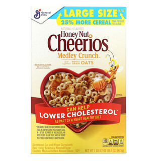 General Mills, Honey Nut Cheerios Medley Crunch, 16.7 oz (473 g)