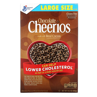 General Mills, Limited Edition, Chocolate Cheerios with Happy Heart Shapes, 14.3 oz (405 g)