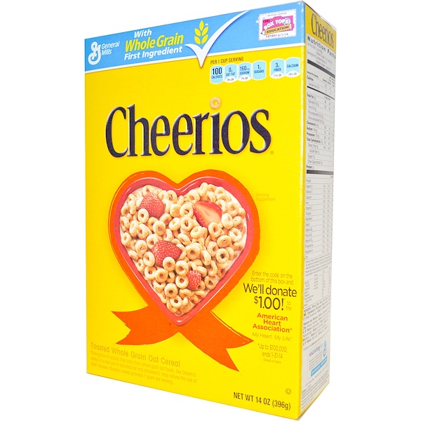 General Mills, Сухой завтрак Cheerios, 14 унций (396 г) (Discontinued Item) 