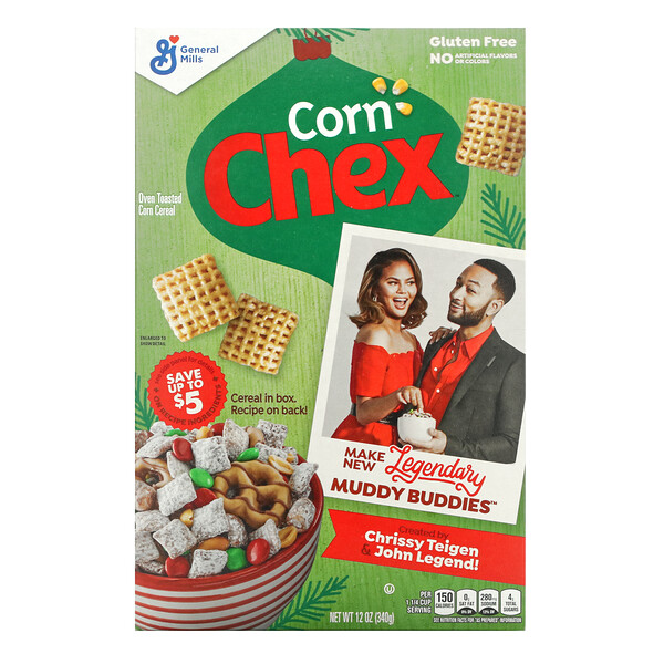 General Mills‏, Corn Chex, Gluten Free, 12 oz (340 g)