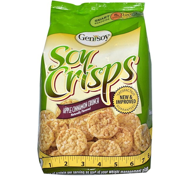 GeniSoy Products, Soy Crisps, Apple Cinnamon Crunch, 3.85 oz (109 g) (Discontinued Item) 