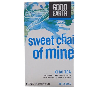 Good Earth Teas, Chai Tea, Ваш сладкий момент для Чая, 18 пакетиков, 1.43 унции (40.5 г)