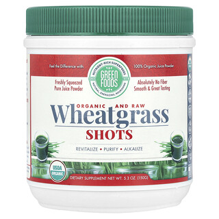 Green Foods, Organic & Raw, Wheatgrass Shots, 5.3 oz (150 g)