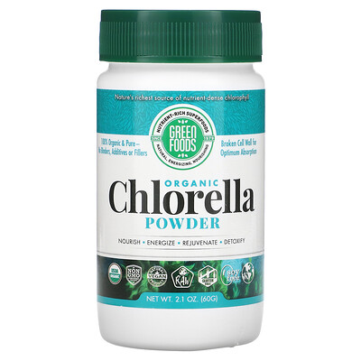 

Green Foods Organic Chlorella Powder 2.1 oz (60 g)