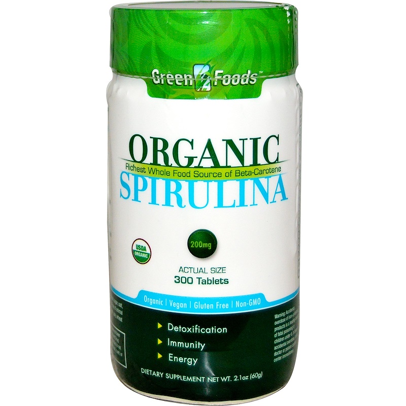 Green Foods, Organic, Spirulina, 300 Tablets iHerb