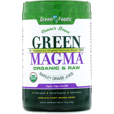 Green Foods Green Magma, Сок ячменя, 10,6 унций (300 г)