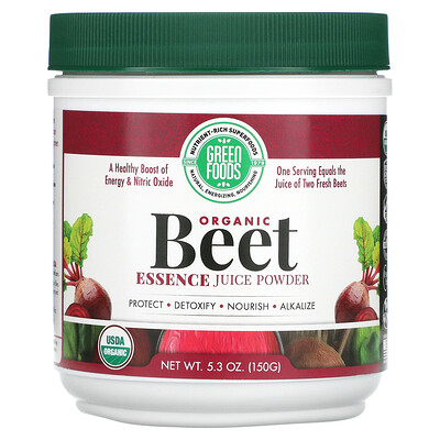 

Green Foods Organic Beet Essence Juice Powder 5.3 oz (150 g)