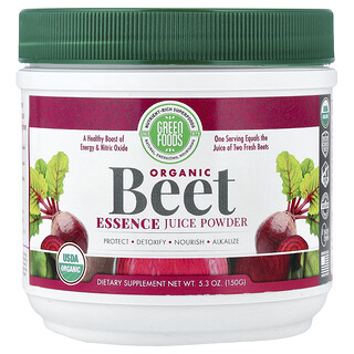 Green Foods, Pudră de suc de esență de sfeclă organică, 5,3 oz (150 g)