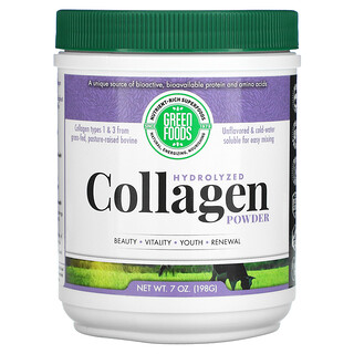 Green Foods, Colágeno Hidrolizado em Pó, 7 oz (198 g)