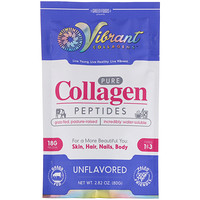 Vibrant Collagens, чистые коллагеновые пептиды, без ароматизаторов, 80 г - изображение