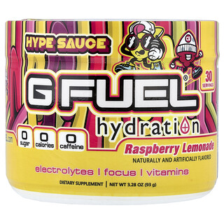 G FUEL, Hype Sauce, зволожувальний, малиновий лимонад, 93 г (3,28 унції)