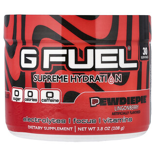 GFUEL, Penghidratan Tertinggi, PewDiePie® Lingonberry, 3.8 oz (108 g)