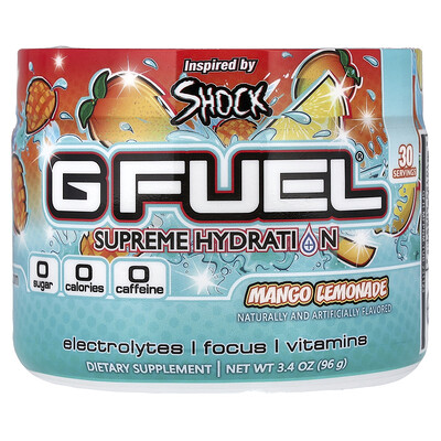 G FUEL, Hidratación suprema, Limonada de mango, 96 g (3,4 oz)
