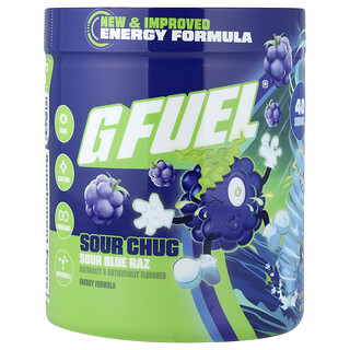 G FUEL, Energy Formula, Sour Chug, Sour Blue Raz, 9.6 oz (272 g)