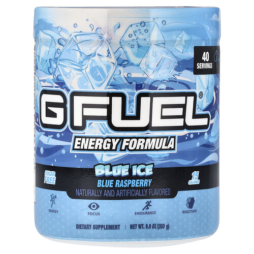 G Fuel Energy Formula, Blue Ice, Blue Raspberry, 9.9 oz (280 g)