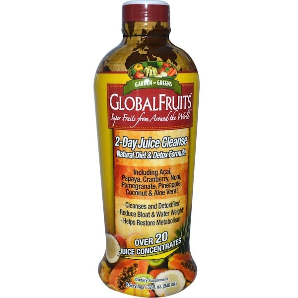 Garden Greens, GlobalFruits, 2-Day Juice Cleanse, 32 fl oz (946 ml) (Discontinued Item) 