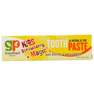 Грин Пич, Kids Strawberry Magic Toothpaste, 0.85 oz (24 g) отзывы