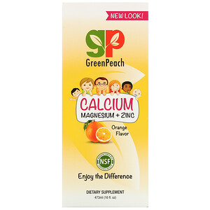 Отзывы о Грин Пич, Calcium Magnesium + Zinc, Orange Flavor, 16 fl oz (473 ml)