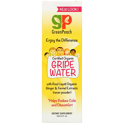 GreenPeach Organic Gripe Water, 2 fl oz (60 ml)