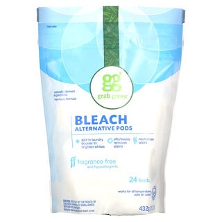 Grab Green, Bleach Alternative Pods, Fragrance Free, alternative Bleich-Tabs, 24 Ladungen, 432 g (15,2 oz.)