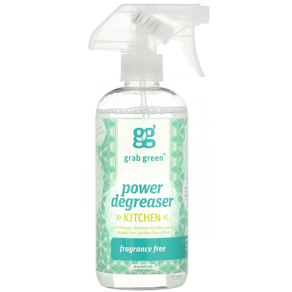 Grab Green, Kitchen Power, обезжириватель без запаха, 473 мл (16 унций)