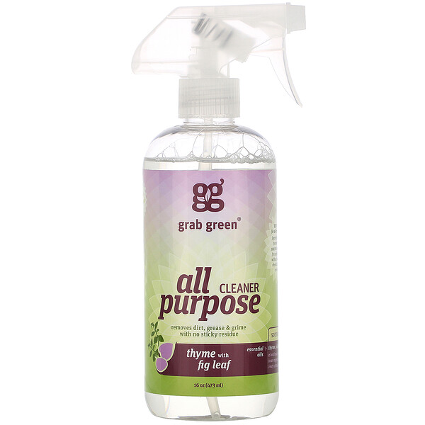 Grab Green‏, All Purpose Cleaner, Thyme with Fig Leaf, 16 oz (473 ml)