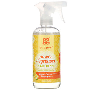 Отзывы о ГрэбГрин, Power Degreaser, Tangerine With Lemongrass, 16 oz (473 ml)